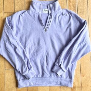 Zyia Activewear Performance Light Purple Half-Zip Sweater Sweatshirt Size XS